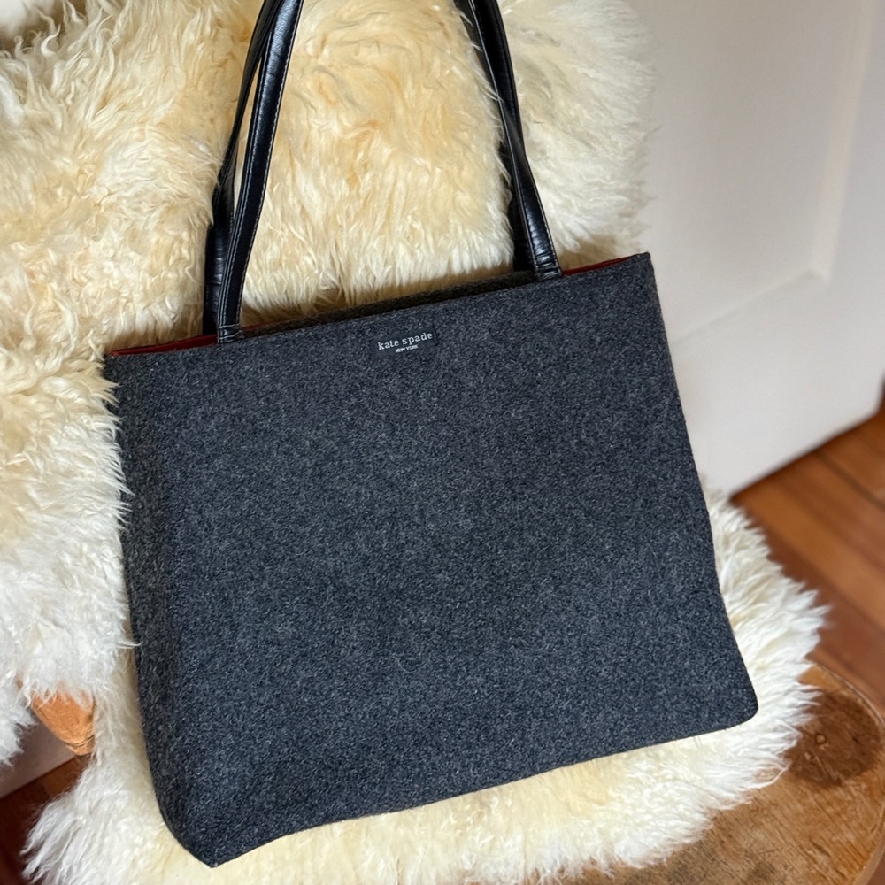 VTG KATE SPADE Wool Shoulder Bag